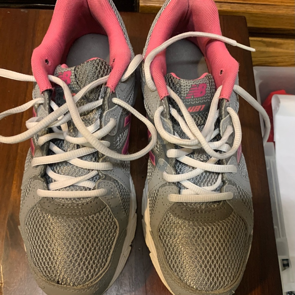 New Balance Pink and Gray Athletic Shoes